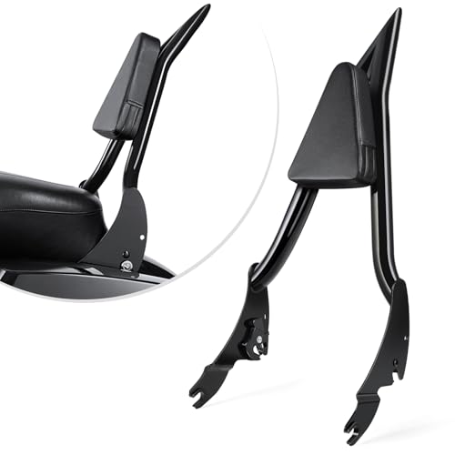 Amazicha Backrest Sissy Bar Integrated Passenger Sissy Bar Quick Release Detachable Backrest Fit for Harley Davidson Touring Road King Road Glide Street Glide Electra Glide 2009-2024 Black (28inch)