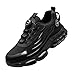 Zapatos de Seguridad para Hombre Mujer Zapatillas Ligeros Calzado Trabajo Comodo Antideslizante con Puntera de Acero Black 43 EU