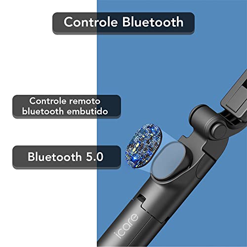 Tripé Compacto De Mesa Para Celular Articulável com Flash, Bluetooth, Suporte Para Celular De Mesa,