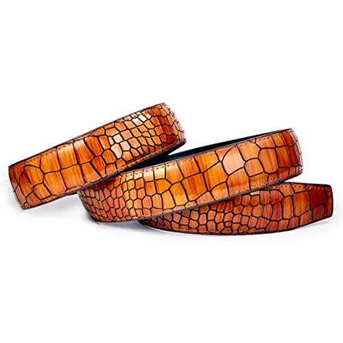Image of BANGE Mens Genuine Leather Belt with Limited Edition Buckle (a House Of Brands Company design) (658 CBL CBR CRE)