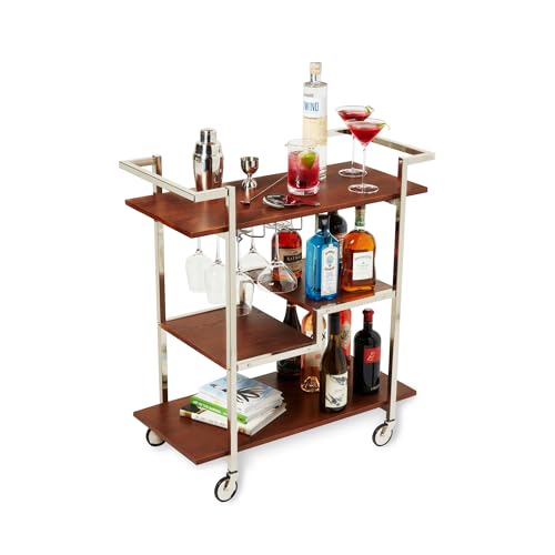 Carrito de vino para espacios pequeños mueble bar de cócteles interior Viski 7