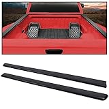 G-PLUS 2 Pcs Black Left & Right Truck Bed Rail Cap, Compatible with 1999-2007 Chevy Silverado/Fit 1999-2007 GMC Sierra 6.5Ft Bed Rail Caps Panel Top Protector Molding Rail Cover