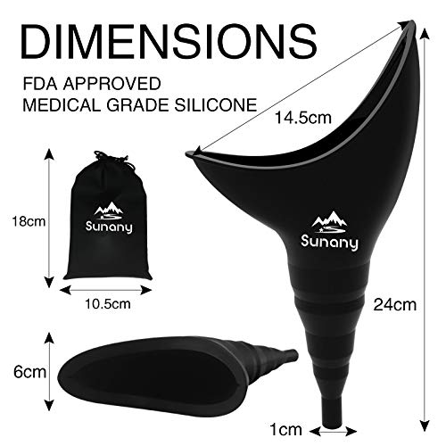 Image of Female Urinal, Reusable Silicone Foolproof Women Pee Funnel Allows Women to Pee Standing Up,Women's Urinal is The Perfect Companion for Indoor Use