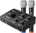 DigitConvert Microfono wireless, UHF Cordless Dynamic Mic System con 2 microfoni wireless - 2×8 Frequenze, portata 100ft, Bluetooth integrato - Ideale per Karaoke, Cantare, Parlare, Fare Festa immagine