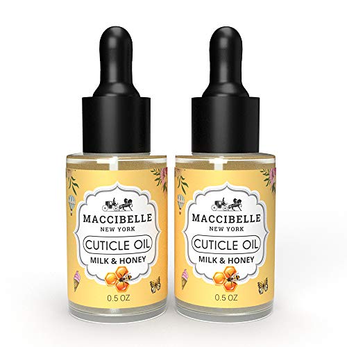 Maccibelle Cuticle Oil Milk and Honey 0.5 oz Heals Dry Cracked Cuticles 2 pcs