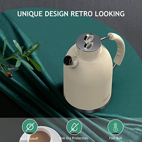 ASCOT Electric Kettle, Stainless Steel Electric Tea Kettle Gifts for Men/Women/Family 1.6L 1500W