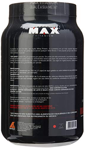 100% Whey Protein - Chocolate - Max Titanium, 900 G