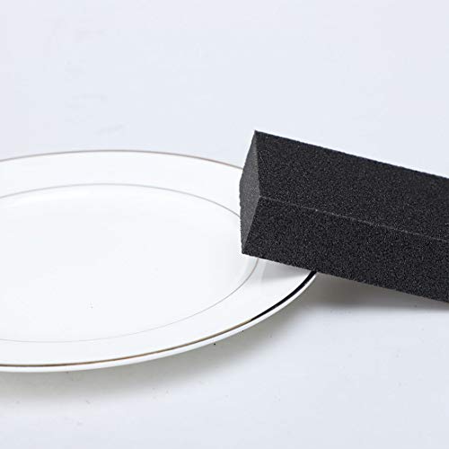 Image of uxcell 10pcs Scouring Pad Non-Scratch Scouring Sponge Scrub Pads 4 inch x 2.8 inch For Scouring Kitchen, Dishwashing, Black