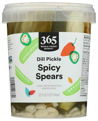 365 by Whole Foods Market Pickle Spears Spicy Dill 907g - Chilled