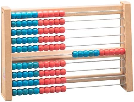 Bild von WISSNER® aktiv lernen - 100 er Rechenrahmen, ab 3 bis 99 Jahre, rot/blau - RE-Wood®