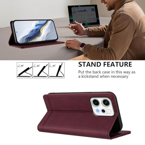 Housse Motorola G51 5G rouge avec clapet magnétique idéal pour sécuriser vos sorties urbaines - 2