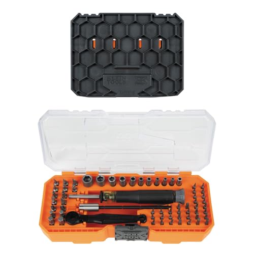 Image of Klein Tools 80177 MODbox Ratcheting Driver Set with MODbox Case Adapter, Modular Tool System Side Rail Attachment, 65 Piece