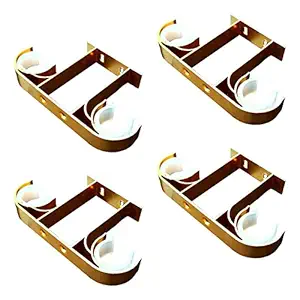 LOSA 4X Curtain Rod Bracket Drapery Rod Holders for 1in to 11in Rod Gold