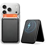 OCASE Porte Cartes Magnétique, Support Réglable, Compatible avec MagSafe, Cuir Synthétique, pour ephone Séries 16/15/14/13/12 (Exclu Séries Mini) et Coque per MagSafe   Noir