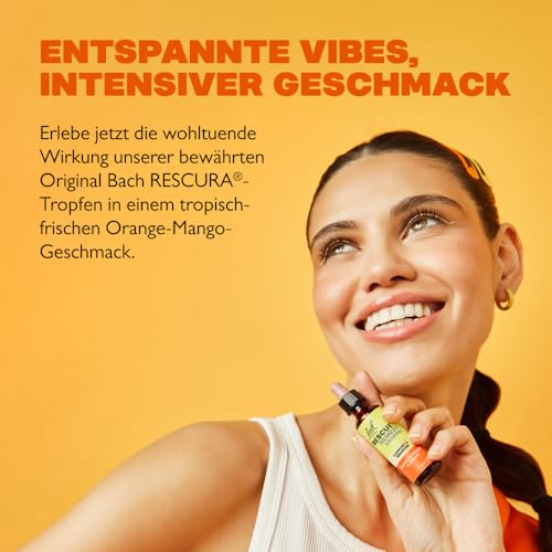 RESCURA Bachblüten Tropfen alkoholfrei Orange-Mango, 20ml I Bachblütenmischung für den Tag I ehemals Rescue das Original
