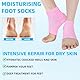 4 Paar Gel-Fersensocken, Feuchtigkeitsspendende Socken, Weiche Lüften Gel Ferse Socken, Bequem, Weich, Belüftet, Feuchtigkeitsspendend, Geeignet für die Pflege der Haut, Trockene, Rissige High