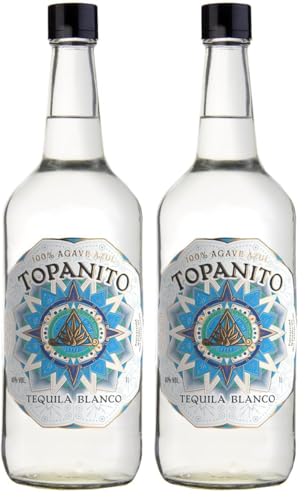 Topanito Blanco Tequila 100% Agave (1 x 1L) (Packung mit 2)