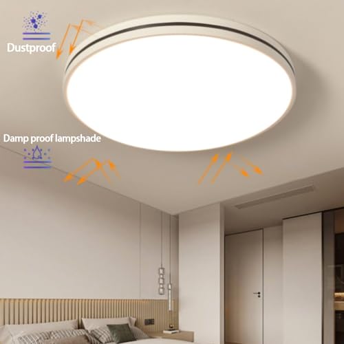 Luminaire plafonnier LED acrylique dimmable 40cm avec télécommande pour cuisine moderne - 4