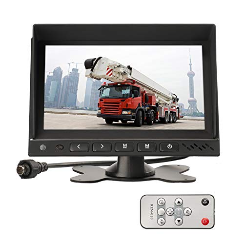 MiCarBa 7 Pouces HD de Voiture Moniteur de stationnement écrans, Recul de Voiture Kit pour vidéosurveillance Appui-tête de Voiture Caméra de recul Moniteur(CL718F)