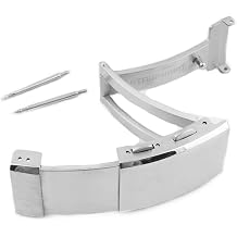 StrapHabit Quick Adjust Deployant Watch Clasp, Stainless Steel, Repair Kit