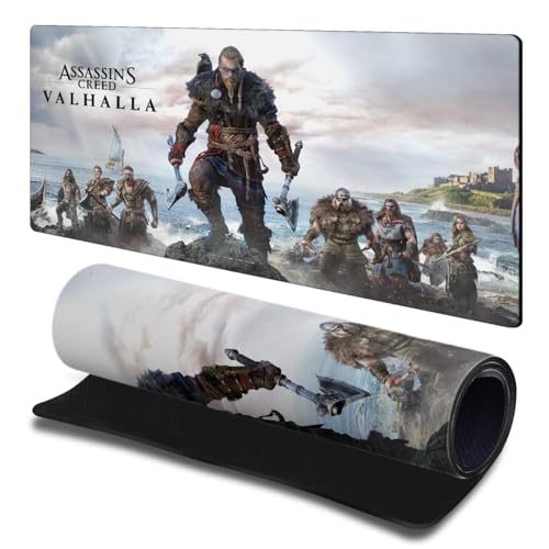 Tapis de souris Valhalla Eivor graphiques haute définition 60 x 30 cm