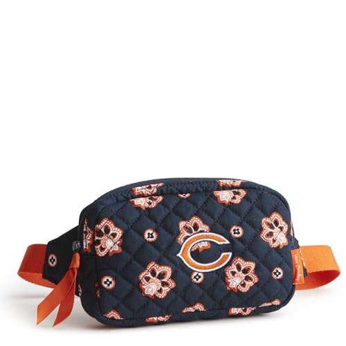 Vera Bradley Women's Cotton NFL Mini Belt Bag (Multiple Teams Available), Navy Purple/Gold Bandana with Baltimore Ravens, One Size