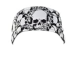 ZANheadgear All Over Skull Headband (Black/White)