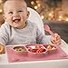 ROCCED Suction Plates for Baby Placemat Spoon Fork Set for Toddlers, Silicone Baby Plates with Suction Baby Dishes for Kids Plates-pale mauve