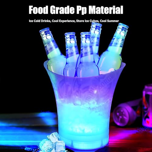 Cubo de hielo LED de 5L y contenedor de bebidas impermeable con luces automáticas 3