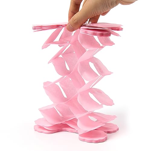 Image of Hot Pink Black Party-Decorations Streamers Garland - 157Ft Four-Leaf Clover Hanging Banner, Wedding Engagement Bachelorette Birthday Baby Bridal Shower Decor Hugtmr