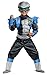 Silver Ranger Outfit for Toddlers, Beast Morphers Power Ranger Costume, Muscle Padded Character Jumpsuit, Toddler Size Medium (3T-4T)