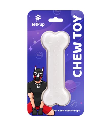 JetPup Pup Chew Toy - Bone - Human Grade Chew Toy - Human Pup Play - 100% Food Grade Silicone (White Bone)
