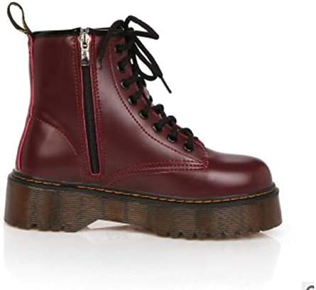 ZHZNVX - Botas de Piel sintética para Mujer, Color Blanco y Negro, Granate,  4 UK : Amazon.es: Zapatos y complementos