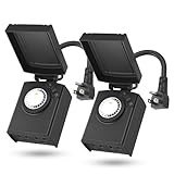 BN-LINK 24 Hour Heavy Duty Mechanical Timer, Outdoor Timer Outlet Waterproof with 30 Minutes Intervals, 2 Grounded Outlets for Christmas Lights Pool Pump,15A 1/2HP, ETL Listed(2 Pack)