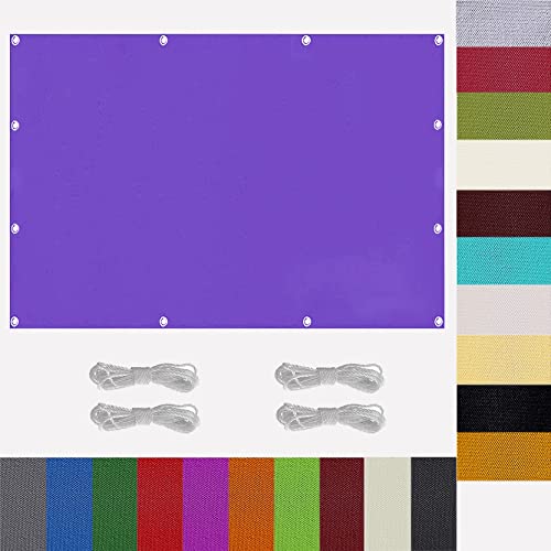 Toile dombrage rectangulaire pourpre 2.5x5.5m imperméable avec cordes