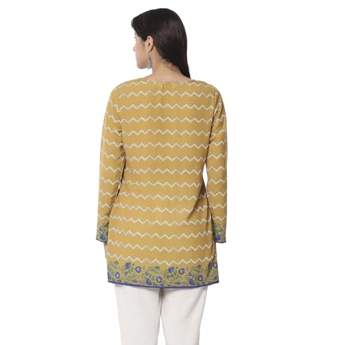 Image of BIBA Women Polyester Straight Printed Kurti