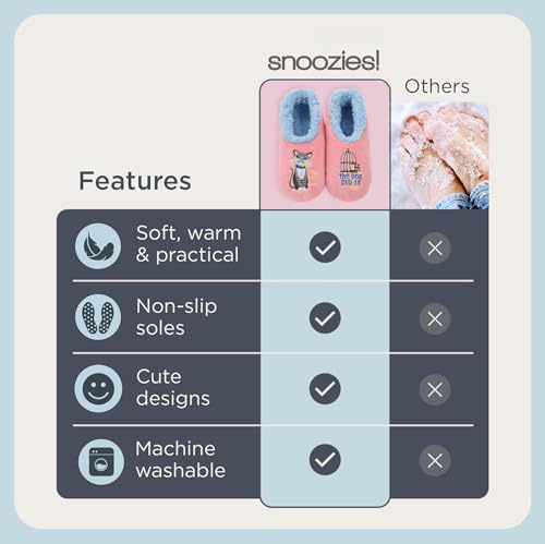 Image of Snoozies Pairable Slipper Socks - Funny House Slippers for Women, Non-Slip Fuzzy Slipper Socks