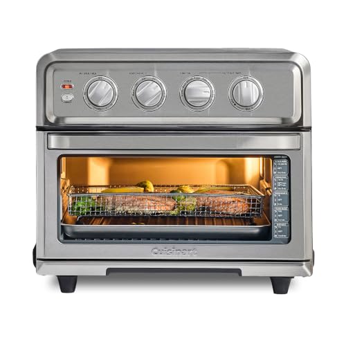 Cuisinart Air Fryer Toaster Oven, 1800W, 8-in-1 with Air Fry, Convection, Broil & Warm, 0.6 Cubic Feet, 60-Minute Timer, TOA-70NAS, Stainless Steel