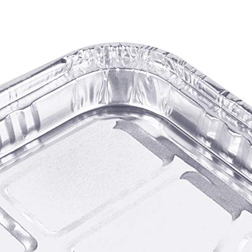 (20 Pack) 1/2 Cookie Sheet Baking Cake Pans l 17.7” x 13” Disposable Aluminum Foil Trays l Premium Heavy Duty Nonstick Baking Sheets Reusable