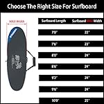 WONITAGO Surfboard Travel Bag, Stand-up Paddle Board Carrying Bags, Surf Cover Wear-Resistant and Lightweight Size 7'0, 7'6, 8'0, 8'6, 9'2, 9'6, 10'0 - Image 5
