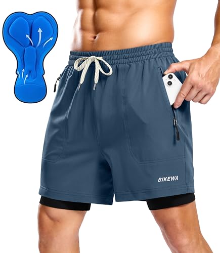 Bikewa Men's 4D Padded Mountain Shorts