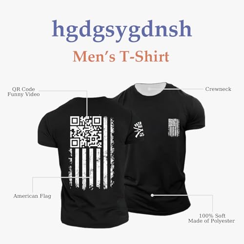 Men's American Flag Short Sleeve Graphic T-Shirt 47th President Dance QR Code Funny Tshirts Tops3