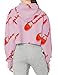 Champion Women's Reverse Weave Cropped Cut-Off Hoodie, Printed, Drop Shadow Script Ice Cake, Small