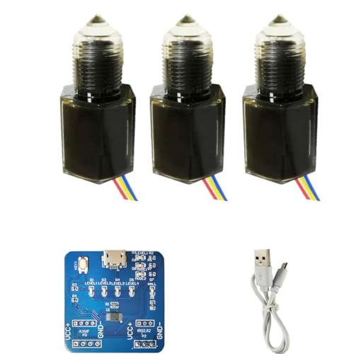 Food Grade FS-IR1902D PNP NC 5 to 24VDC Optical Infrared Water Oil Fuel Fluid Diesel Liquid Level Sensor Switch 500mm Cable High Sensibility?Pack of 3?