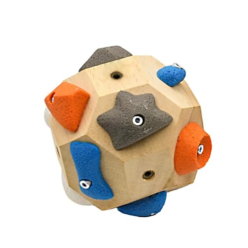 QZAVIRE Handcrafted Boulder Block - Boulder Ball for Hand Climbing 3D Rock Climbing Training Balls with Holds Build Strength and Precision Unique Rock Climb Gift