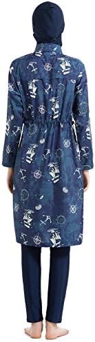 Costume Da Bagno Islamico Donna - Burkini Con Hijab Integrato | Modesto E Coprente Per Mare E Piscina - Foto 3