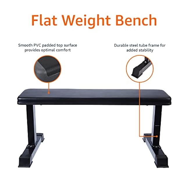 Basics Flat Weight Bench, Black