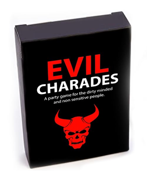 Devils Chip Challenge EVIL CHARADES – Savage Party Card Game for Adults | Fun Acting Out - Hilarious Adult Party Game for Nights Out, House Parties