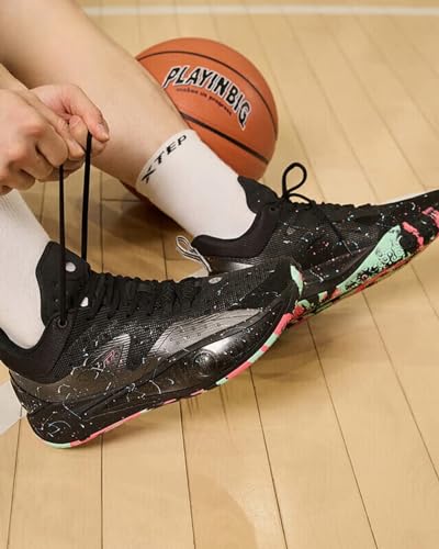 Image of XTEP Men Dynamic Foam Basketball Shoes /Sneakers with Shock Absorption Sports Lining & Breatheable Mesh Upper with Embedded TPU Sole for Extra Support & Rebound