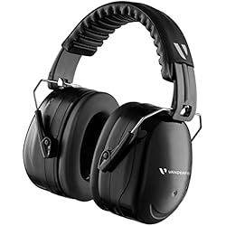 Cascos Auditivos Vanderfields Proteccion Auditiva Cascos Ruido -2 Años de Garantía, Unisex adulto, Midnight Black
